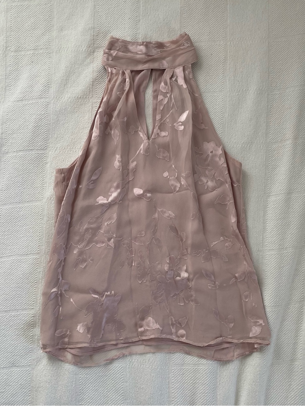 White House Black Market Dusty Rose Halter Floral Camisole